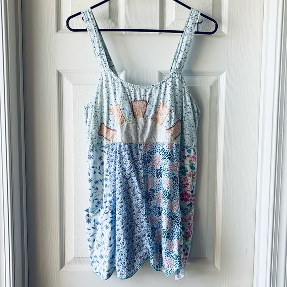 Boho Patchwork Sunrise Tank with Pockets - Picture 3 of 9